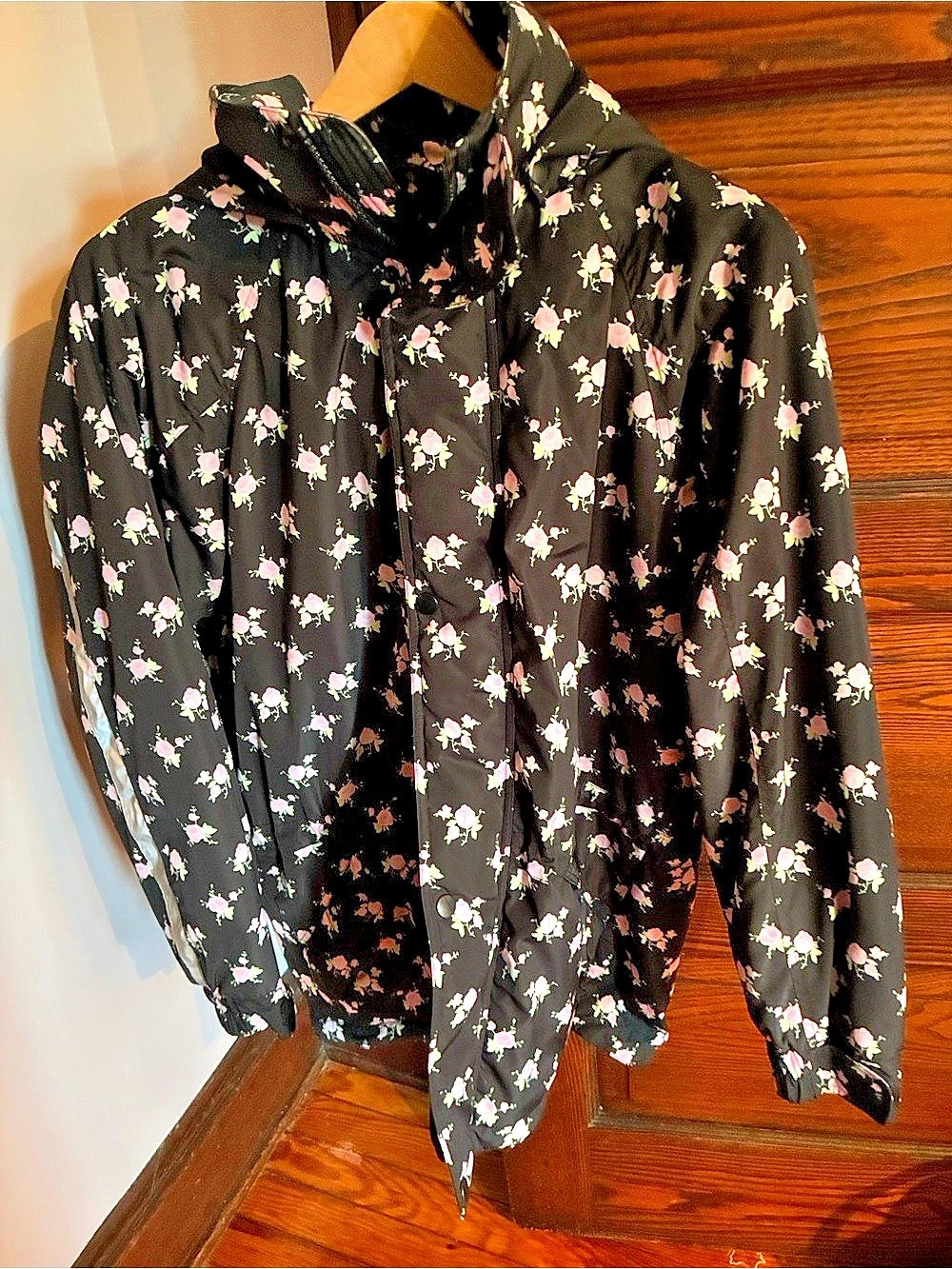Sandy Liang Present Puffer Jacket in Black & Pink